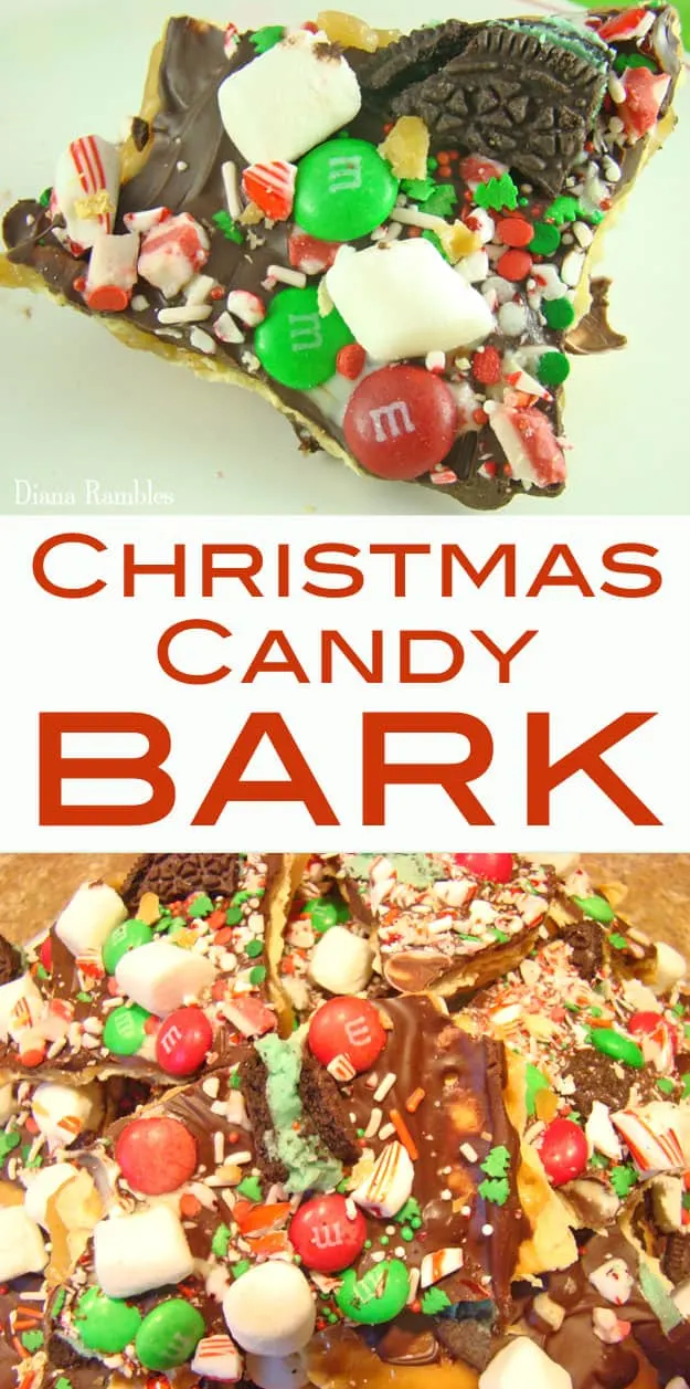 Christmas Candy Bark - Create this festive Christmas Candy Bark aka Crack using Holiday M&Ms, Mint Oreos, Andes Mints, and your favorite Christmas candy. It's so delicious that it will be gone in minutes. #Christmas #candy #bark #Oreos #MandMs #mint #chocolate