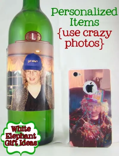 two personalized photo gifts for a gag gift present