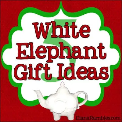 white elephant gift ideas graphic