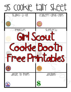Girl Scout Cookie Booth Free Printable