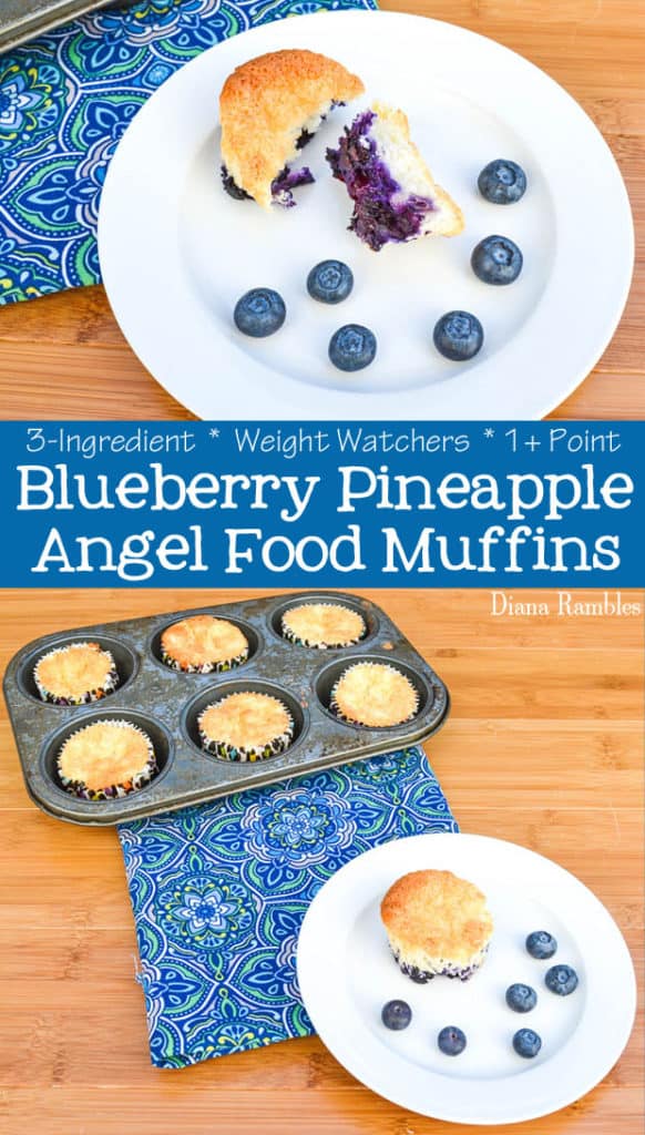 Blueberry Pineapple Angel Food Muffins Weight Watchers 1 Point