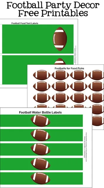 free football party decorations collage