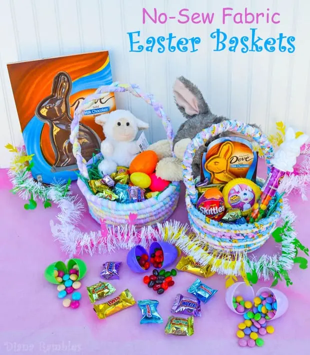 No-Sew Fabric Easter Basket #SweeterEaster AD #Tutorial