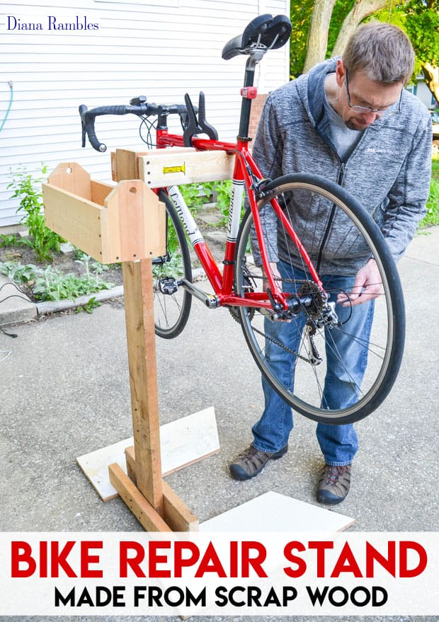 DIY Bicycle Repair Stand From Scrap Wood Tutorial