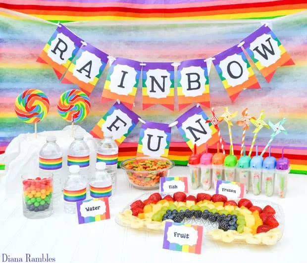 Rainbow Fun Tie-Dye Party Snacks
