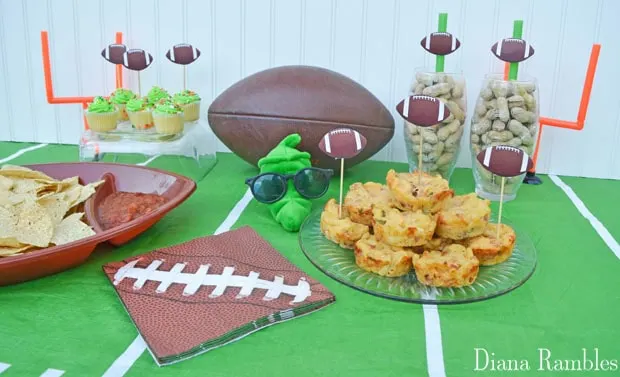 football party table set up