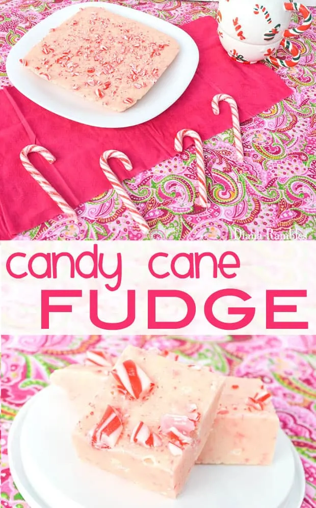 candy cane fudge collage