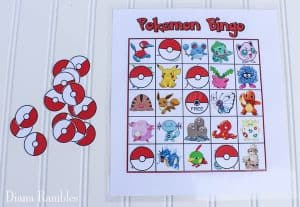 Pokemon Bingo Game Free Game Printable Download