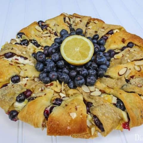 Lemon Blueberry Cream Cheese Pastry Ring