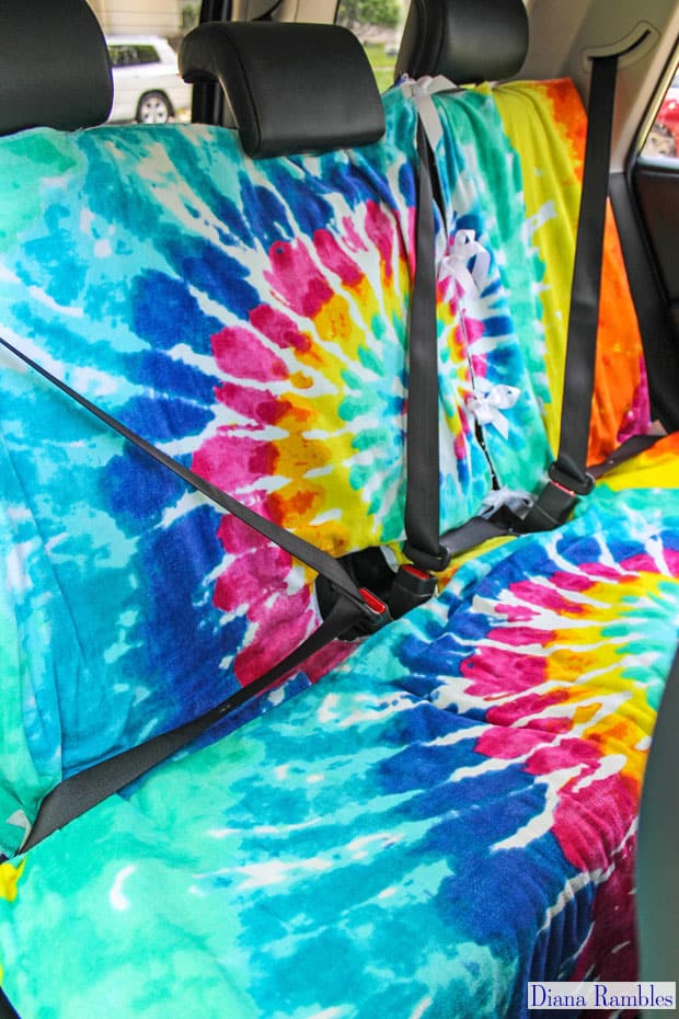 Diy Waterproof Rear Seat Covers For Protecting Your Car - Tie Dye Car Seat Covers Full Set
