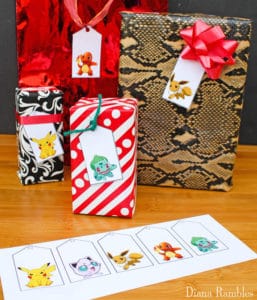 Pokemon Gift Tags Free Printable for Birthdays and Holidays