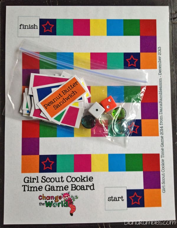 Girl Scout Cookie Game printable