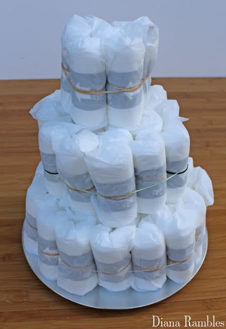3-tiered diaper cake