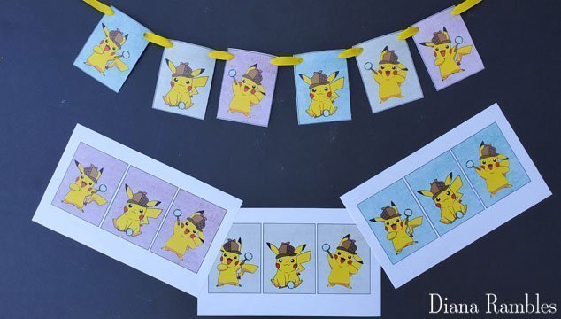 detective pikachu banners printable
