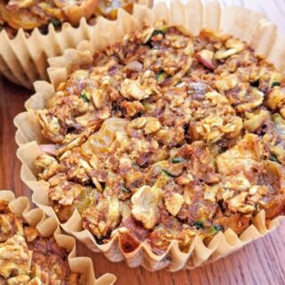 close up of muffins