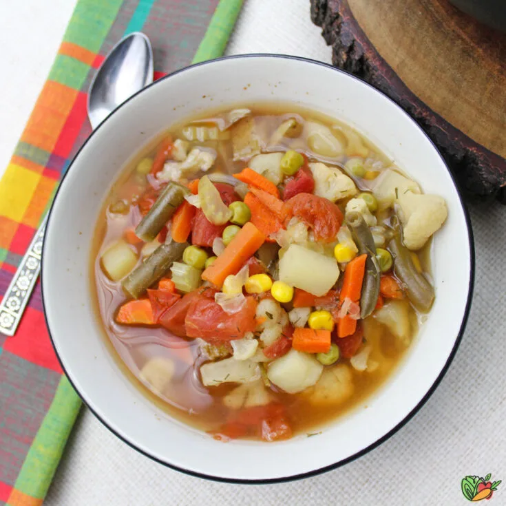 a bowl of Grandma's Vegetable Soup recipe