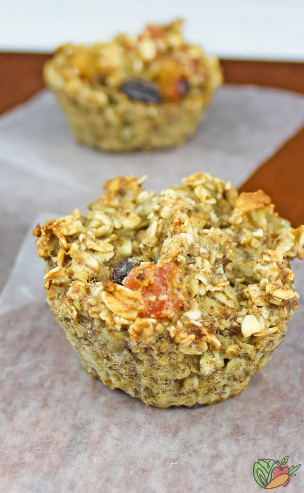 Close up of Gluten-Free Vegan Muffins with Tropical Fruit
