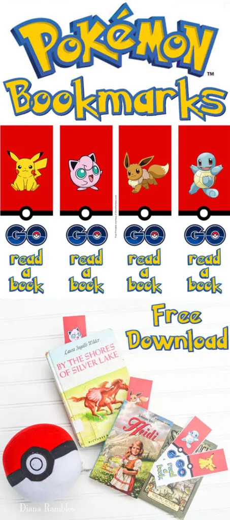 Pokemon Bookmarks collage with text