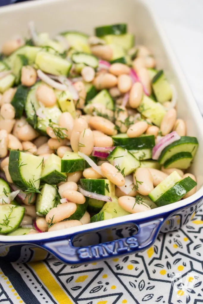 Cucumber & Cannellini Bean Salad with Dill