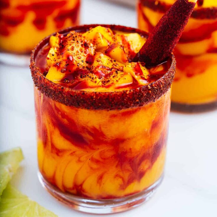 Mangonada in a glass