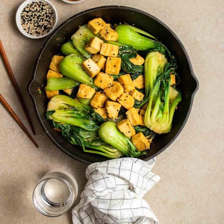 tofu stir fry with bok choy
