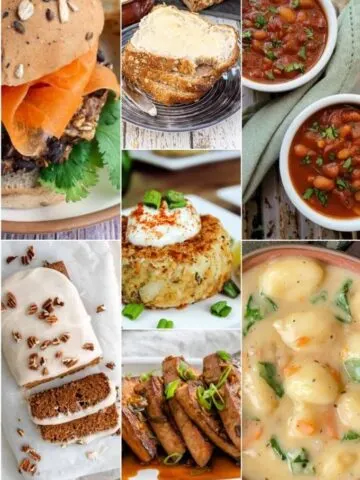 vegan food collage