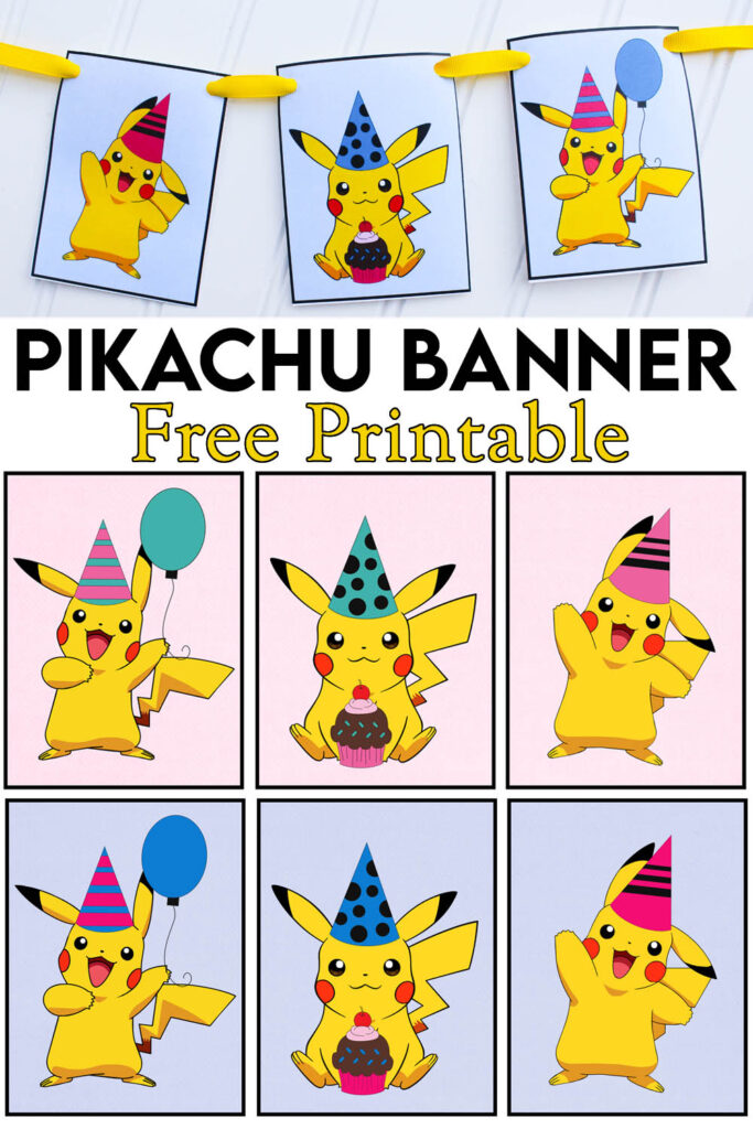 Free Pikachu Party Banner Printable for a Pokemon Party