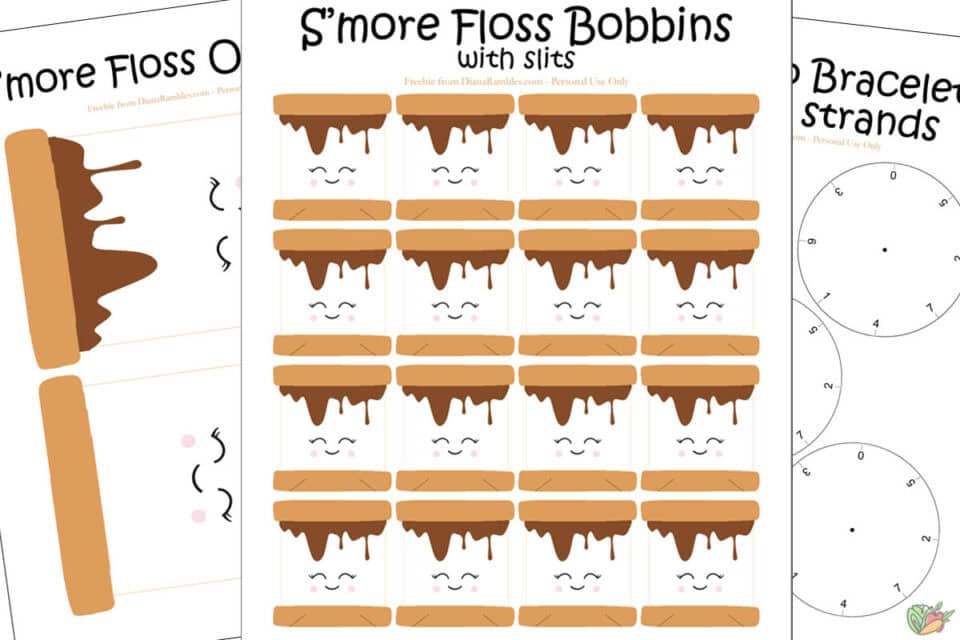 Embroidery Floss Bobbins &amp; Organizer - Bracelet Loom Free Printables