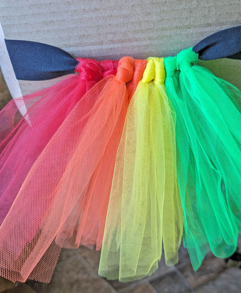 Colorful Tulle knotted around Elastic