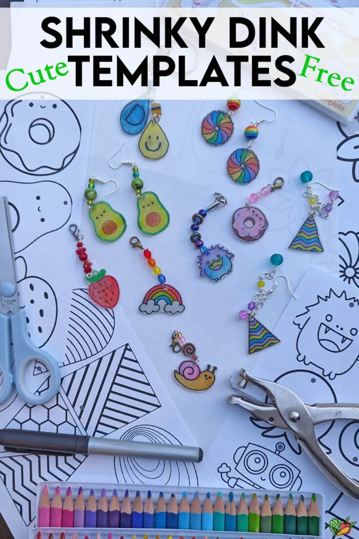 Cute Shrinky Dink Templates for Jewelry & Charms