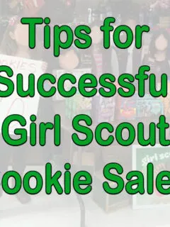 graphic with girl scout cookies sale tips title