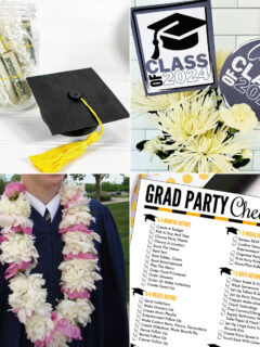 Collage of Handmade Graduation Party Ideas